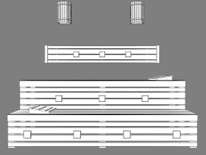 sauna bench 02 3D Model