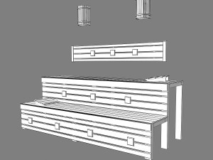 sauna bench 02 3D 模型