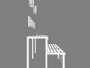sauna bench 02 3D Model