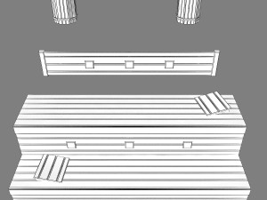 sauna bench 02 3D 模型