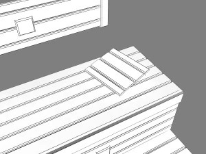 sauna bench 02 3D Model