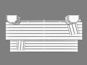 sauna bench 02 3D Model
