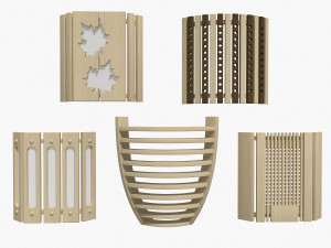 sauna light set 01 Model 3D