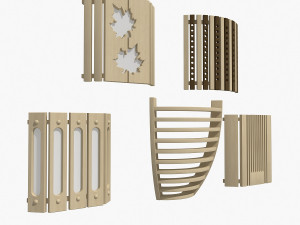 sauna light set 01 3D-Modell