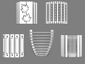 sauna light set 01 3D-Modell