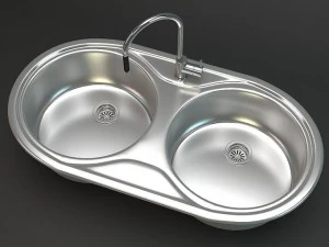 pia de cozinha dr 80 2b Modelo 3D