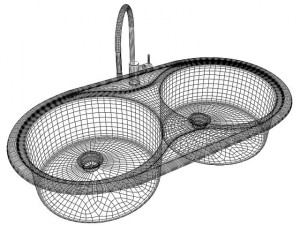 kitchen sink dr 80 2b 3D Модель