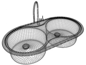 kitchen sink dr 80 2b 3D Model