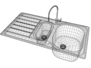 kitchen sink bianco lanis 6s 3D Модель