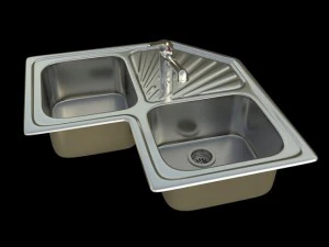 pia de cozinha angular 2b Modelo 3D