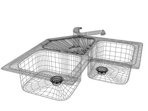 kitchen sink angular 2b 3D Model