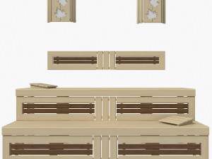 sauna bench 03 3D मॉडल