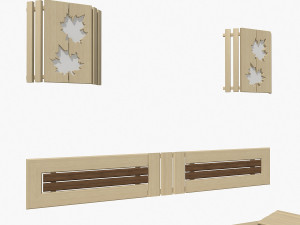sauna bench 03 3D मॉडल