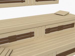 sauna bench 03 3D मॉडल
