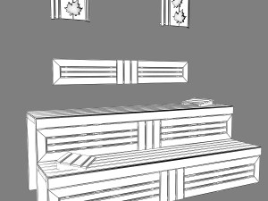 sauna bench 03 3D मॉडल