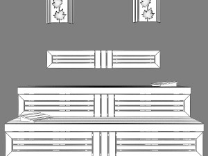 sauna bench 03 3D मॉडल