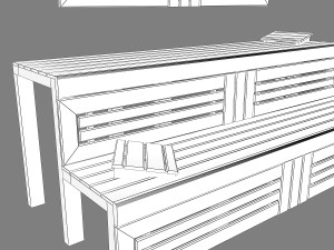 sauna bench 03 3D मॉडल