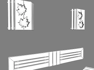 лавка для сауни 03 3D Модель