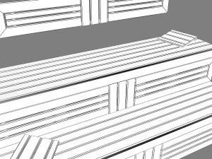 лавка для сауни 03 3D Модель