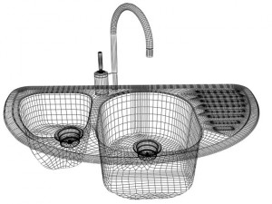 kitchen sink alveus futur 80 3D मॉडल