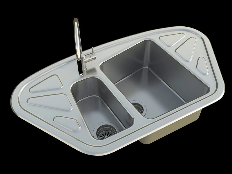 kitchen sink foster trapezio 3D Model .c4d .max .obj .3ds .fbx .stl .blend 