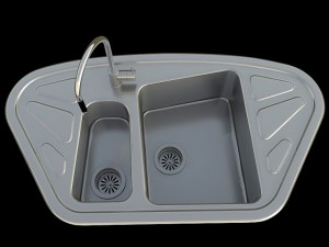 kitchen sink foster trapezio Model 3D