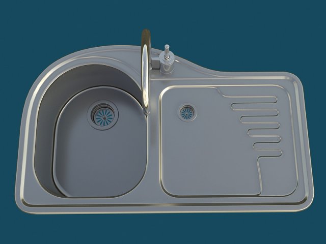 kitchen sink alveus futur 40 3D Модель .c4d .max .obj .3ds .fbx .stl .blend 