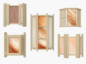 sauna light set 02 3D Model