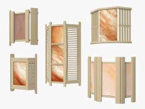 sauna light set 02 3D Model