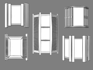 sauna light set 02 3D Model
