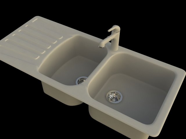 kitchen sinkblanco nova Modelo 3D .c4d .max .obj .3ds .fbx .stl .blend 