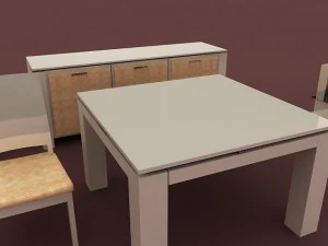 dining room set diamond 3D Model