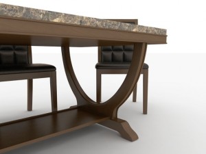darlington dining set Modello 3D
