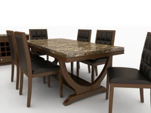 darlington dining set 3D Model