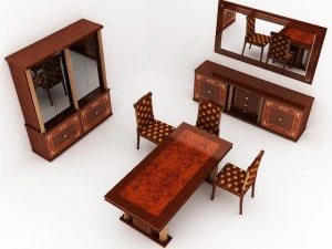 magna dining set 3D Model