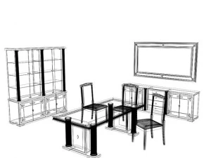 magna dining set 3D Model