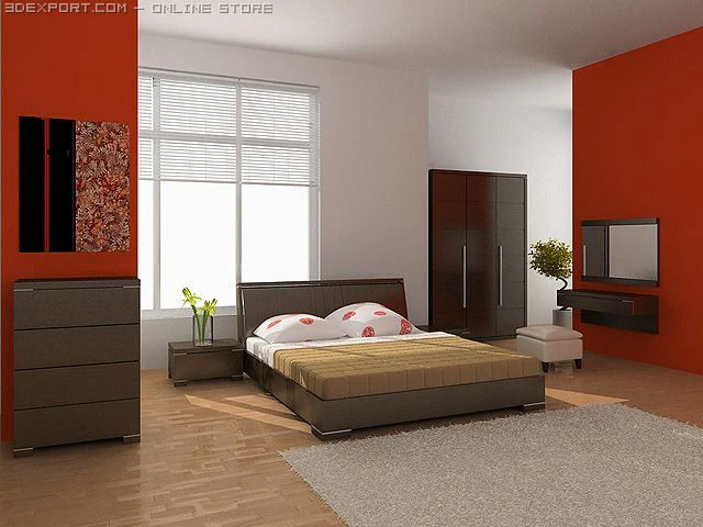 bedroom set imola 3D Model .c4d .max .obj .3ds .fbx .stl .blend