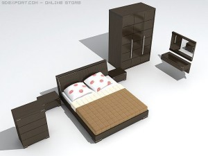 bedroom set imola Modelo 3D