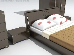 bedroom set imola 3D Model