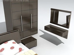 bedroom set imola 3D Model