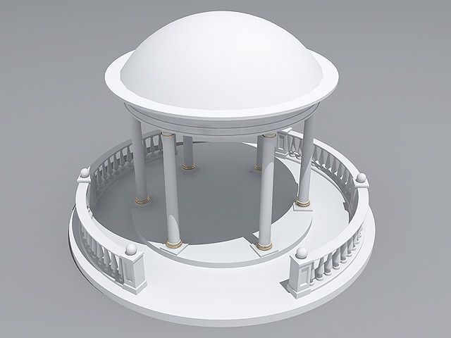 rotonda 3D Модель .c4d .max .obj .3ds .fbx .stl .blend 