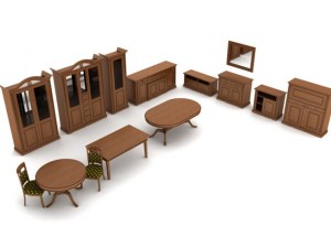 nfurniture set 3D Модель