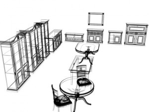 nfurniture set 3D Модель
