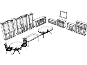 nfurniture set 3D Модель