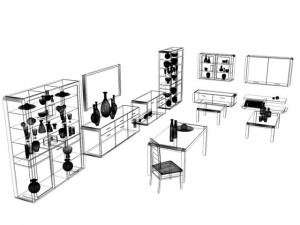 living room set polar 3D 模型