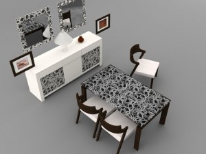 domitalia trend dining set1 Modèle 3D