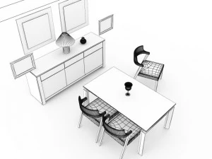 domitalia trend dining set1 3D Model