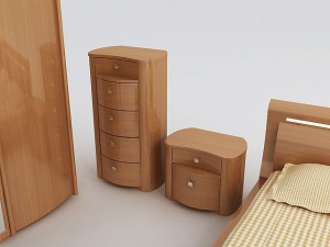 bedroom set naomi 3D मॉडल