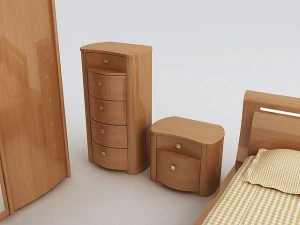 bedroom set naomi 3D Model