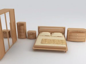 bedroom set naomi 3D Model
